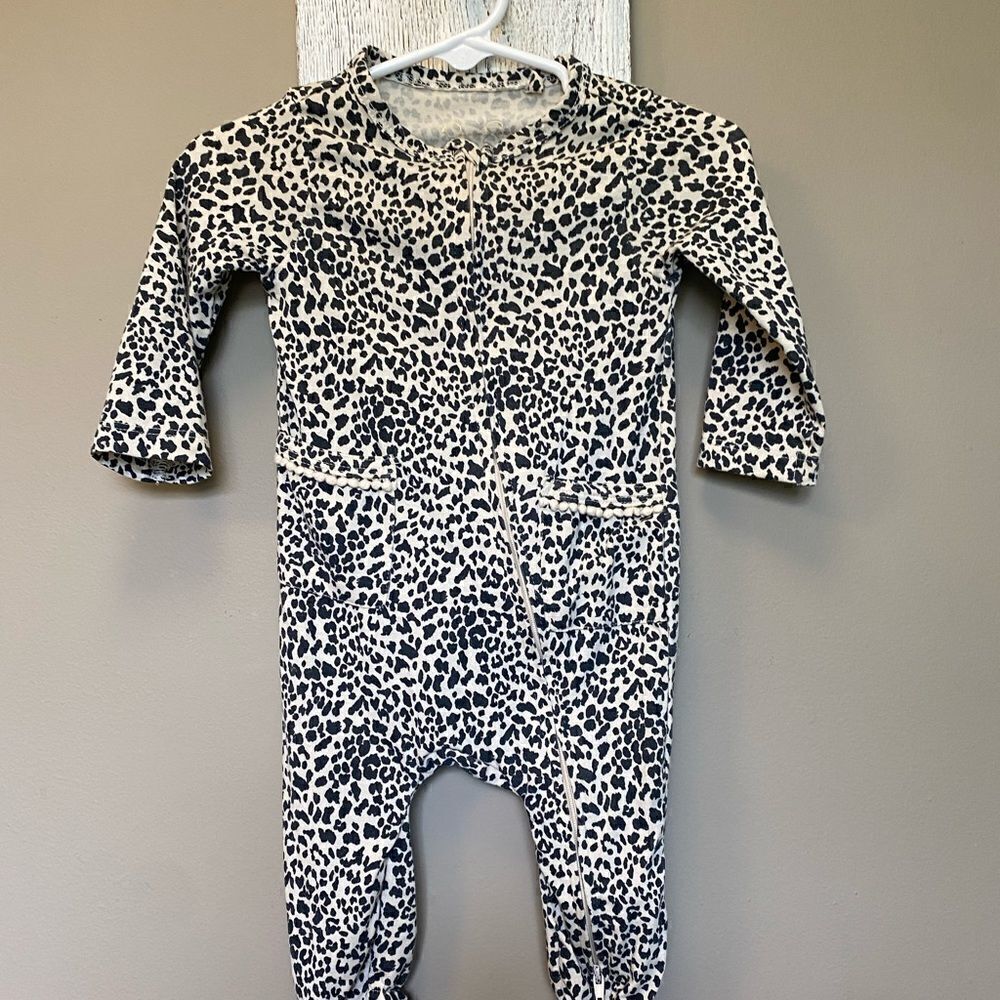 Jessica Simpson Leopard Baby Girl Footie 3-6 Month